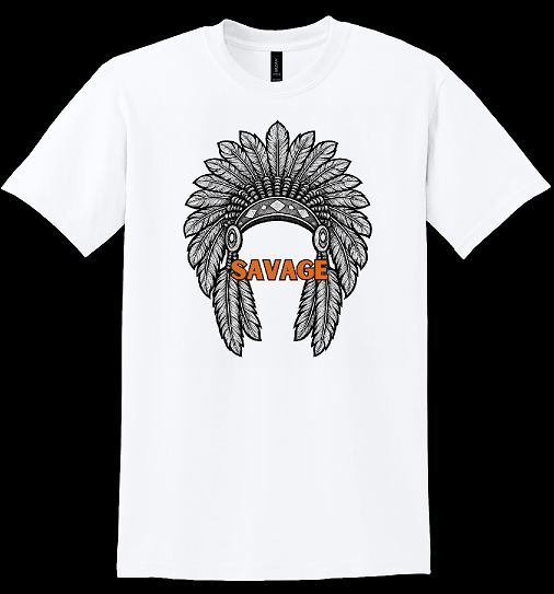 Salmon Savage Football Design #1