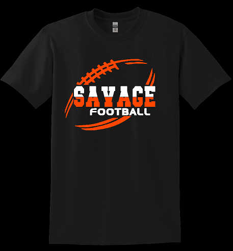Salmon Savage Football Design #2