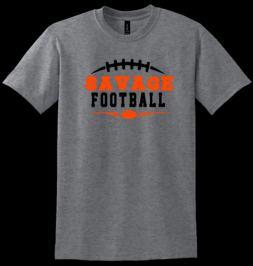 Salmon Savage Football Design #4
