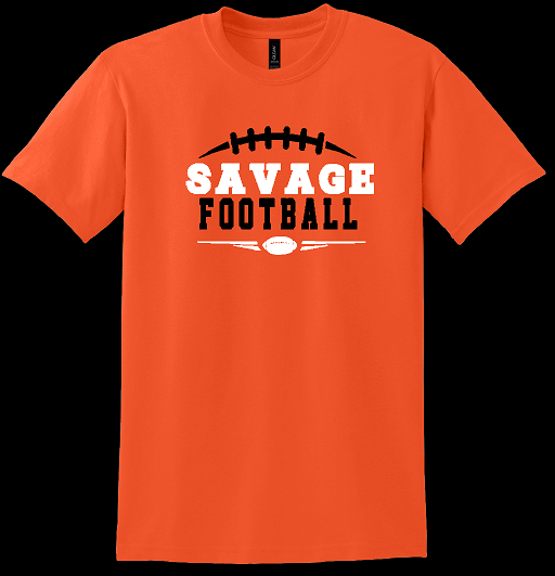 Salmon Savage Football Design #4